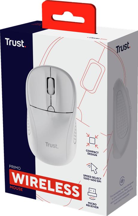 Immagine prodotto Trust Primo Mouse Wireless Bianco Opaco (Senza fili)