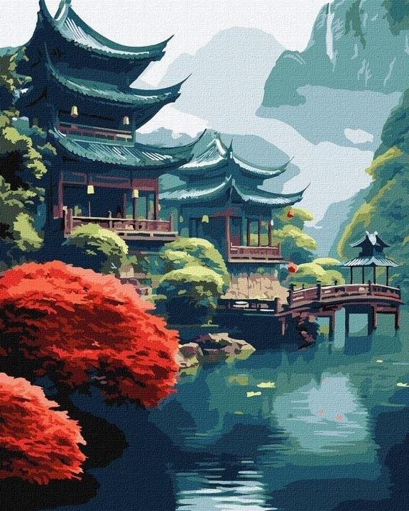 Ideyka Painting by numbers - Morning in the mountains 40 x 50 cm