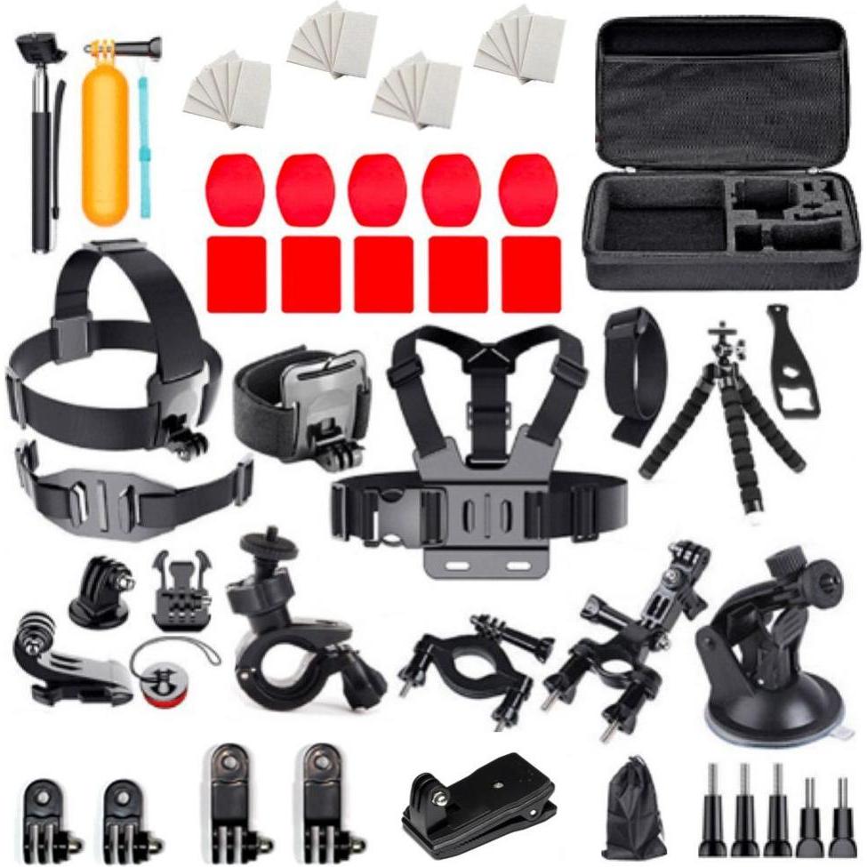 Hurtel 67 in 1 universal accessories set for GoPro, DJI, Insta360, SJCam, Eken sports cameras, Accessori action cam, Nero
