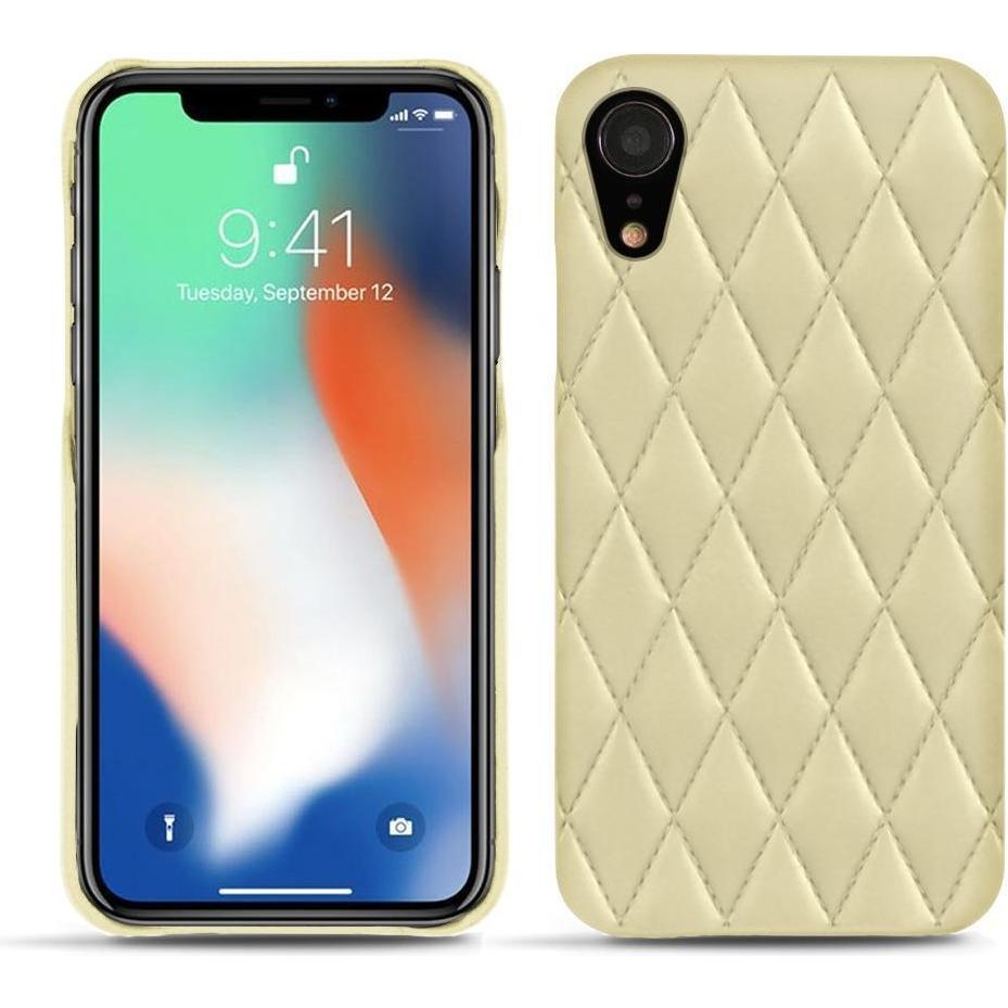 Noreve Lederschutzhülle (Apple iPhone XR), Smartphone Hülle, Beige