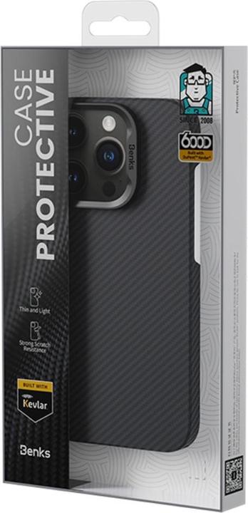 Produktbild Benks iPhone 15 Kevlar Aramid Fiber 600D Carbon MagSafe Schutzhülle (Apple iPhone 15)
