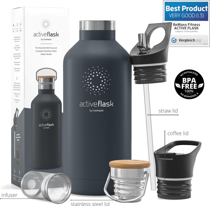 Produktbild BeMaxx Active Flask Trinkflasche SMB, 950ml (0.95 l)