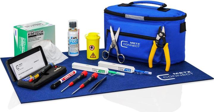 Actual product image Metz Connect OpDAT fibre optic starter set WKZ set + 20x FAST connectors for LC APC wire (Tool)