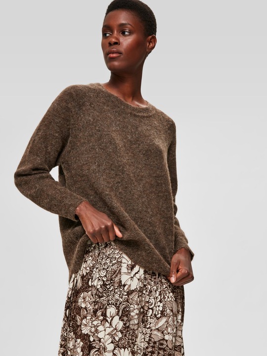Image du produit Selected Femme Pull en laine à col ras du cou (XS)