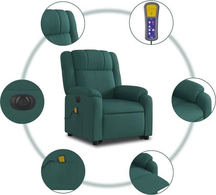 Actual product image vidaXL Electric massage chair with stand-up aid fabric