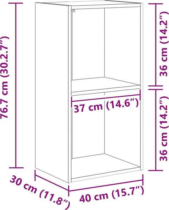 Image du produit vidaXL Bücherregal (30 x 40 x 77 cm)