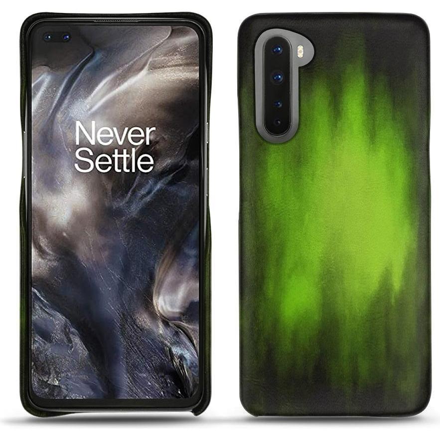 Noreve Lederschutzhülle (OnePlus Nord), Smartphone Hülle, Grün