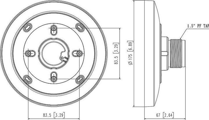 Immagine prodotto Hanwha Wisenet SBP-160HMW1 Piastra flangiata per montaggio a sospensione (Kit di montaggio)
