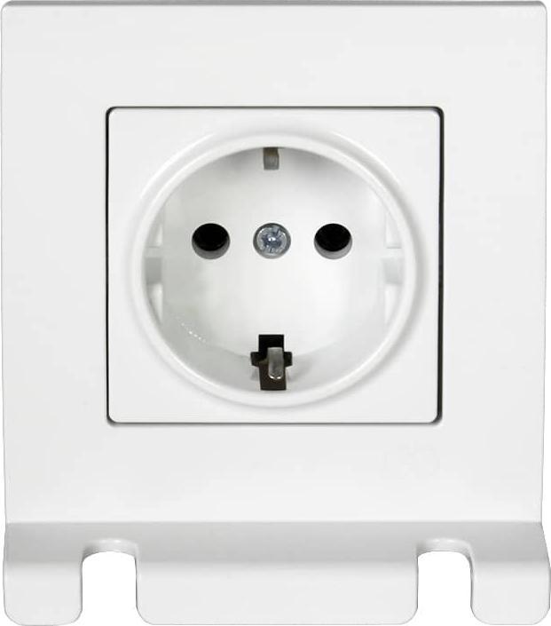 Image du produit Gunsan Eqona Pratic Prise de courant encastrée Blanc avec 2 supports de fiche