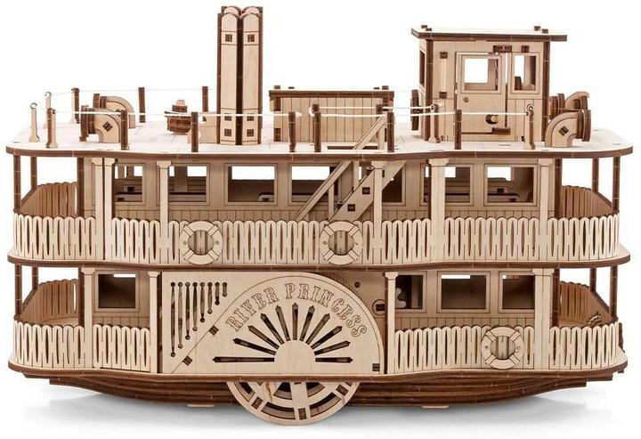 Actual product image Eco Wood Art Paddle steamer "River Princess" - 3D wooden kit