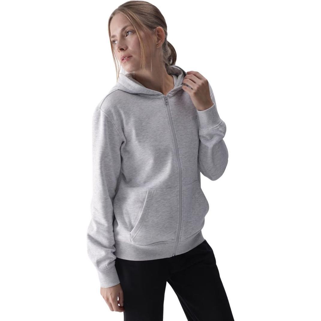 4F, Damen, Pullover, Bluza damska F1467 chłodny jasny szary melanż 4FWMM00TSWSF1467 27M XL, Grau, (27)