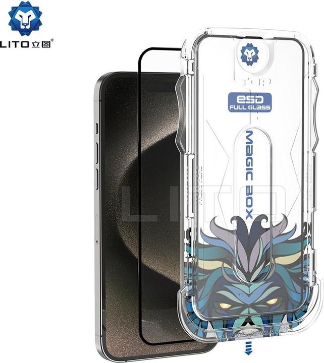 Produktbild Lito Panzerglas Privacy inkl. Installationstool (1 Stk., Apple iPhone 15 Pro Max)