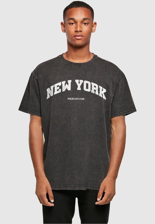 Produktbild Merchcode New York Wording - Acid Washed Oversize Tee - 113011 (L)