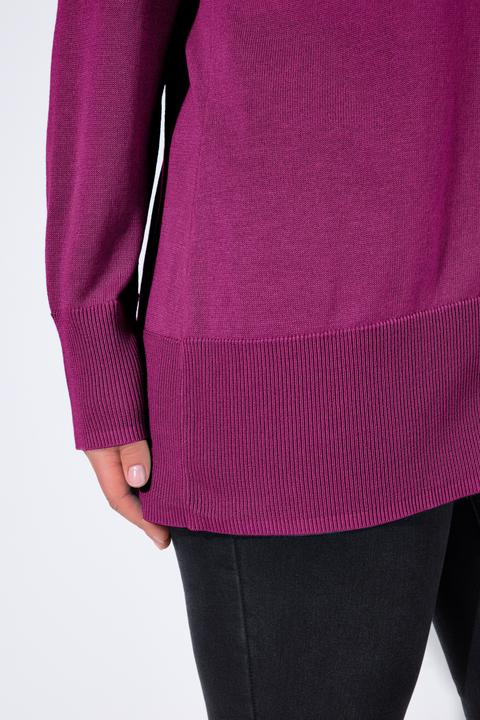Produktbild Ulla Popken Strickjacke, V-Ausschnitt, Knopfleiste, Feinstrick (50, 52)