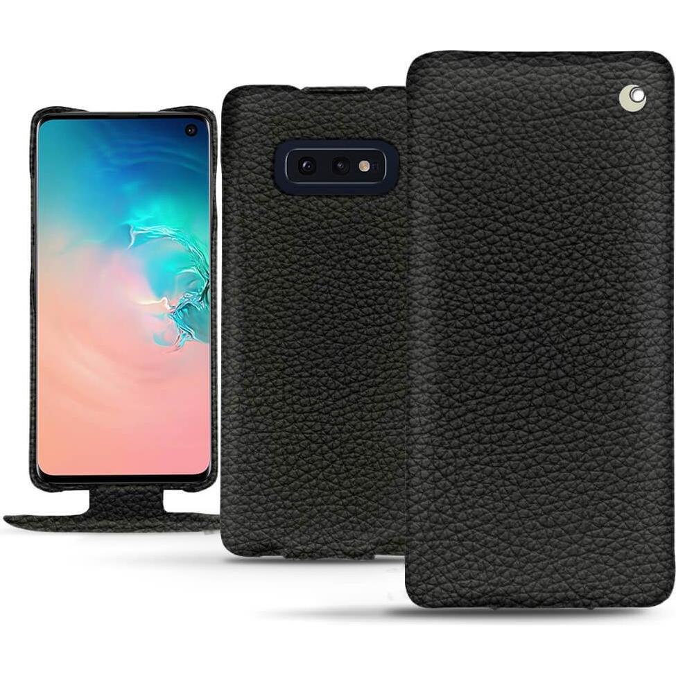 Noreve Lederschutzhülle vertikal (Samsung Galaxy S10e), Smartphone Hülle, Schwarz