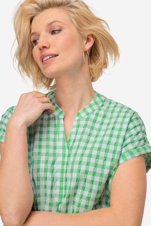 Produktbild Laurasøn Karobluse, oversized, Stehkragen, Halbarm, OEKO-TEX. (XL)