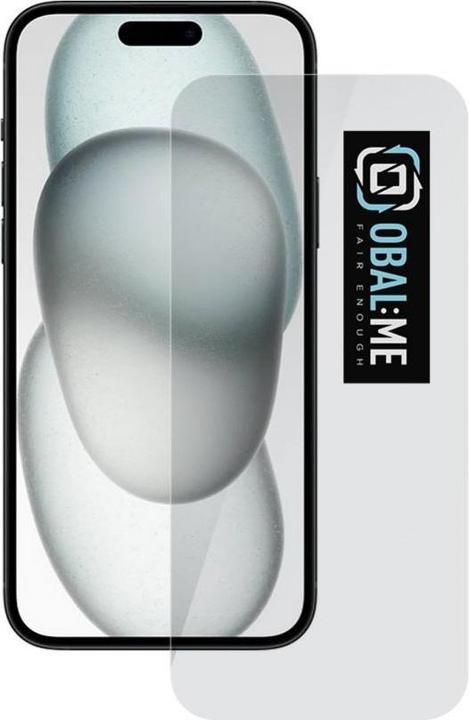 Actual product image Obal:Me 2.5D Glass Screen Protector for Apple iPhone 15 Clear (1 pcs., Apple iPhone 15)