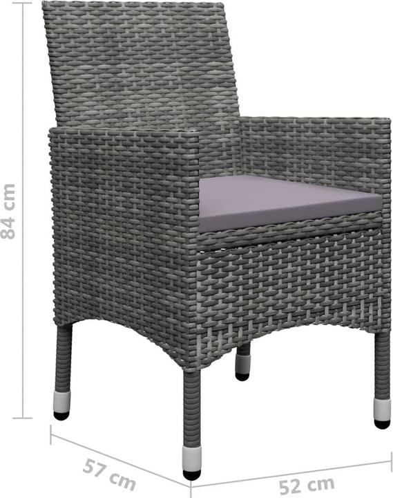 Image du produit vidaXL Garten-Essgruppe (85 x 85 x 74 cm)