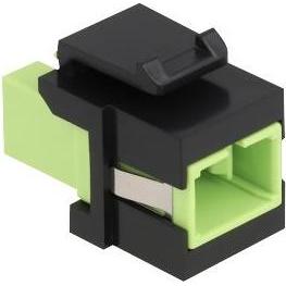 Thumbnail - Delock Keystone Modul SC Simplex Buchse zu SC Simplex Buchse lindgrün / schwarz (0.03 m), Netzwerkkabel