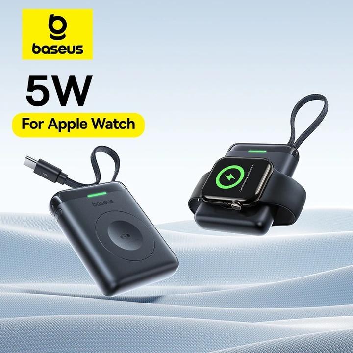 Image du produit Baseus EnerFill FW11 Portable Wireless Charger for Apple Watch with Built-in Cable 5W Black (5 W)