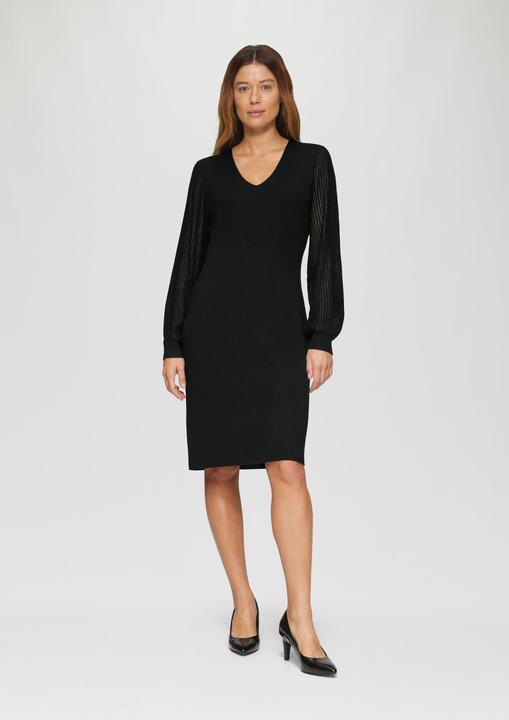 Immagine prodotto S.Oliver Kleid Feinstrick-Kleid mit semitransparenten Ärmeln (42)