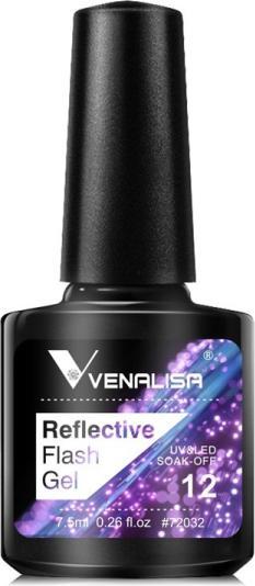Immagine prodotto Venalisa Gel Varnish Reflective Neon Disco Gel BD12 (Viola scuro, Smalto per unghie effetto gel)