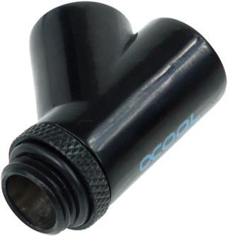 Actual product image Alphacool HF Y-45° connector G1/4 rotatable 2x female 1x male thread