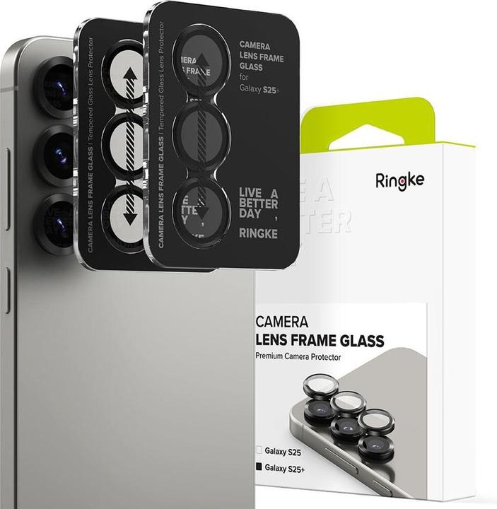 Ringke Camera Frame Protector 2-pack for Samsung Galaxy S25+ Ultra - Black (2 pcs., Samsung Galaxy S25, Samsung Galaxy S25 Ultra)
