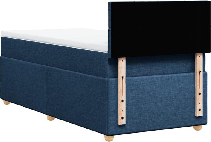 Produktbild VidaXL Boxspringbett Einzelbett Polsterbett Bett Matratze Blau 80x200cm Stoff (80 x 200 cm)