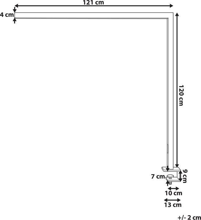 Produktbild Beliani Schreibtischlampe LED Metall silber klemmbar OCTANT