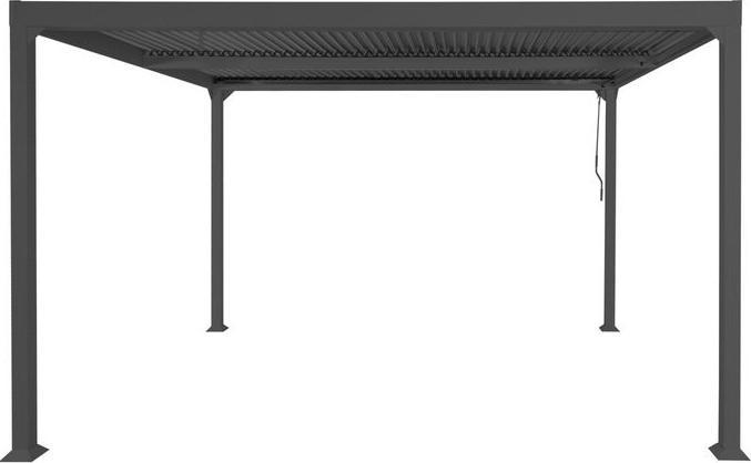Produktbild Mendler Alu Pergola HWC-L41, stabiles 8cm-Metall-Gestell 3x3,7m, anthrazit (306 cm, 368 cm)