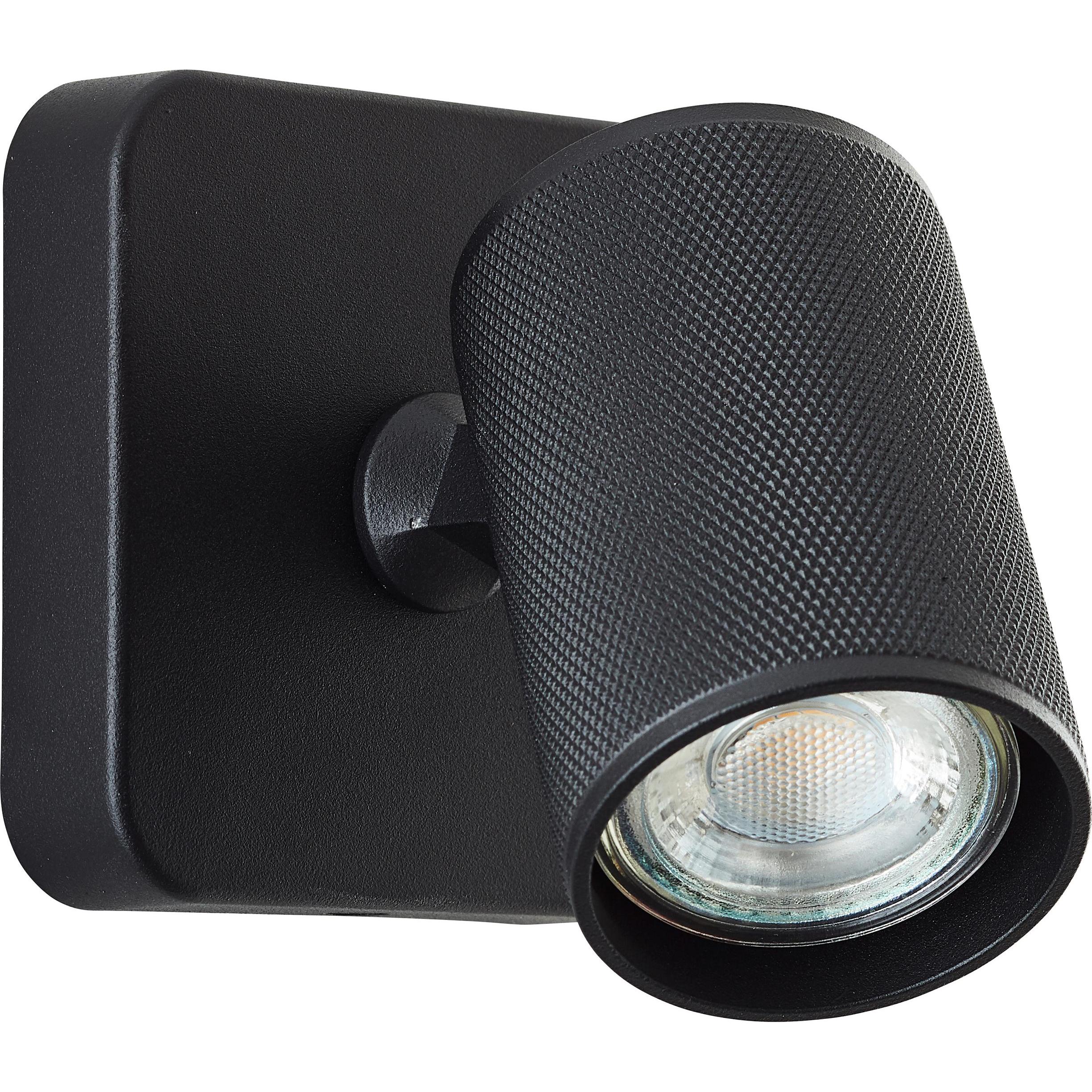 Brilliant, Wandleuchte + Deckenleuchte, Marty LED Wandspot sand schwarz (345 lm, GU10)