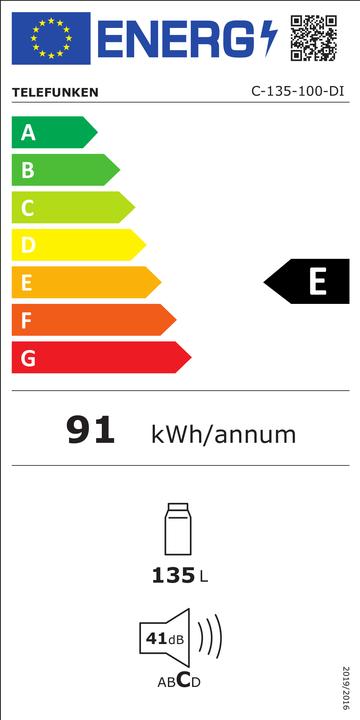 Energy Label Telefunken C-135-100-DI (135 l)