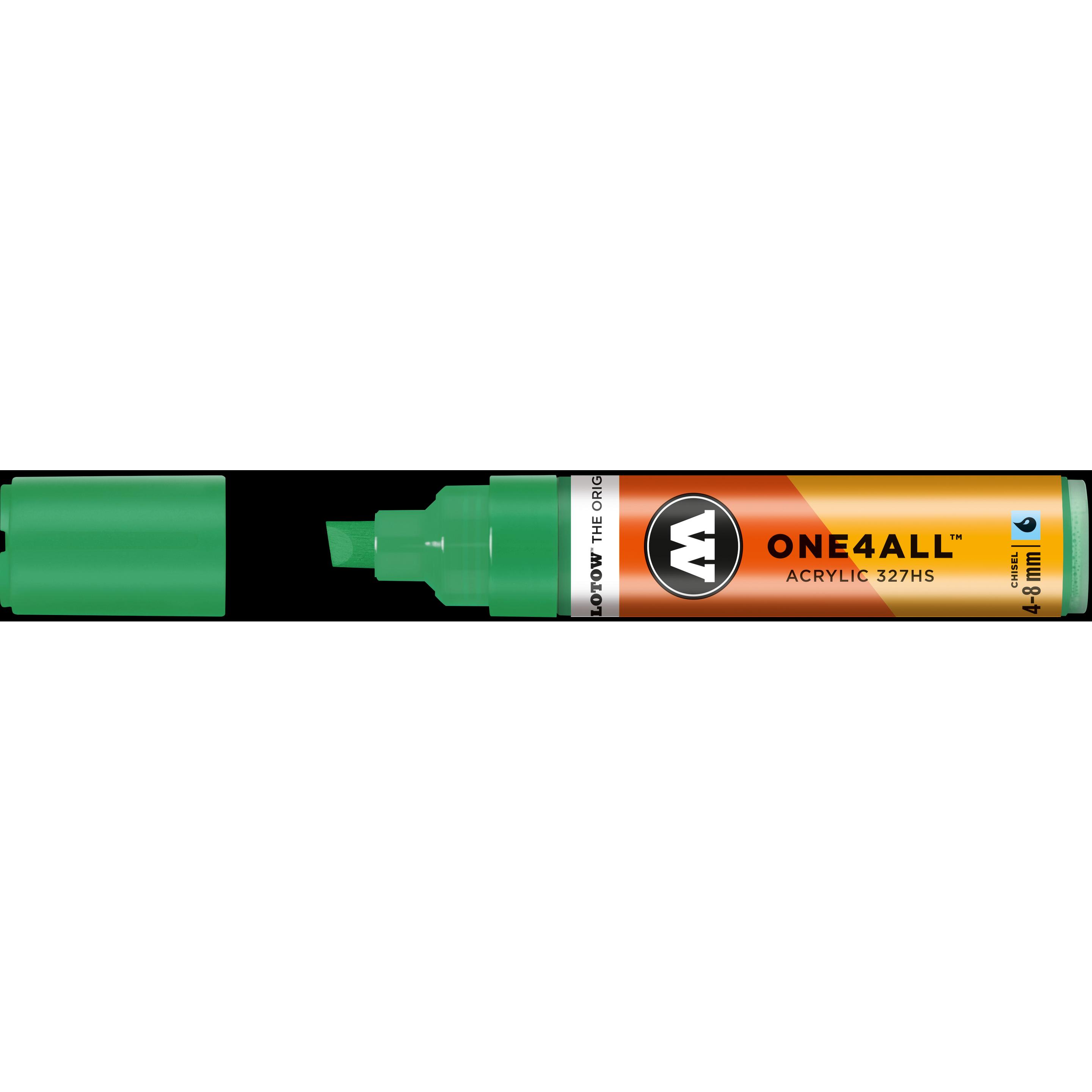 Molotow, Marker, Permanentmarker ONE4ALL 327 HS nachfüllbar 4-8 mm türkis (Türkis, 4 mm, 1 x)