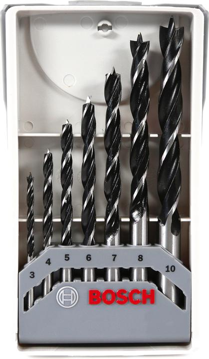 Actual product image Bosch Professional Zubehör PRO Wood twist drill set. 7 pcs. (8 mm, 10 mm, 4 mm, 3 mm, 5 mm, 6 mm, 7 mm)