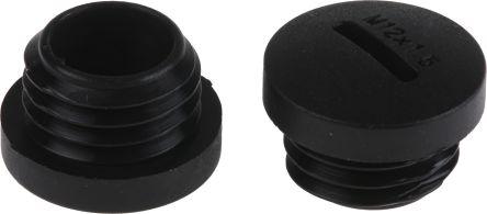 Produktbild RS PRO Blindverschraubung M12 x 1.5 Loch Ø 11.7mm, Mit Gewinde, Nylon 66, Austastung Ø 15mm, Schwarz