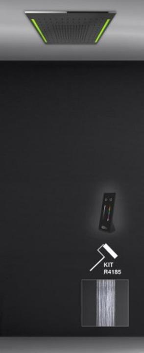 Gessi Colour, Multifunktions Dusch-Einbau-System, 505x505 mm, Strahlart Regen, inkl. Lichteffekt, 57