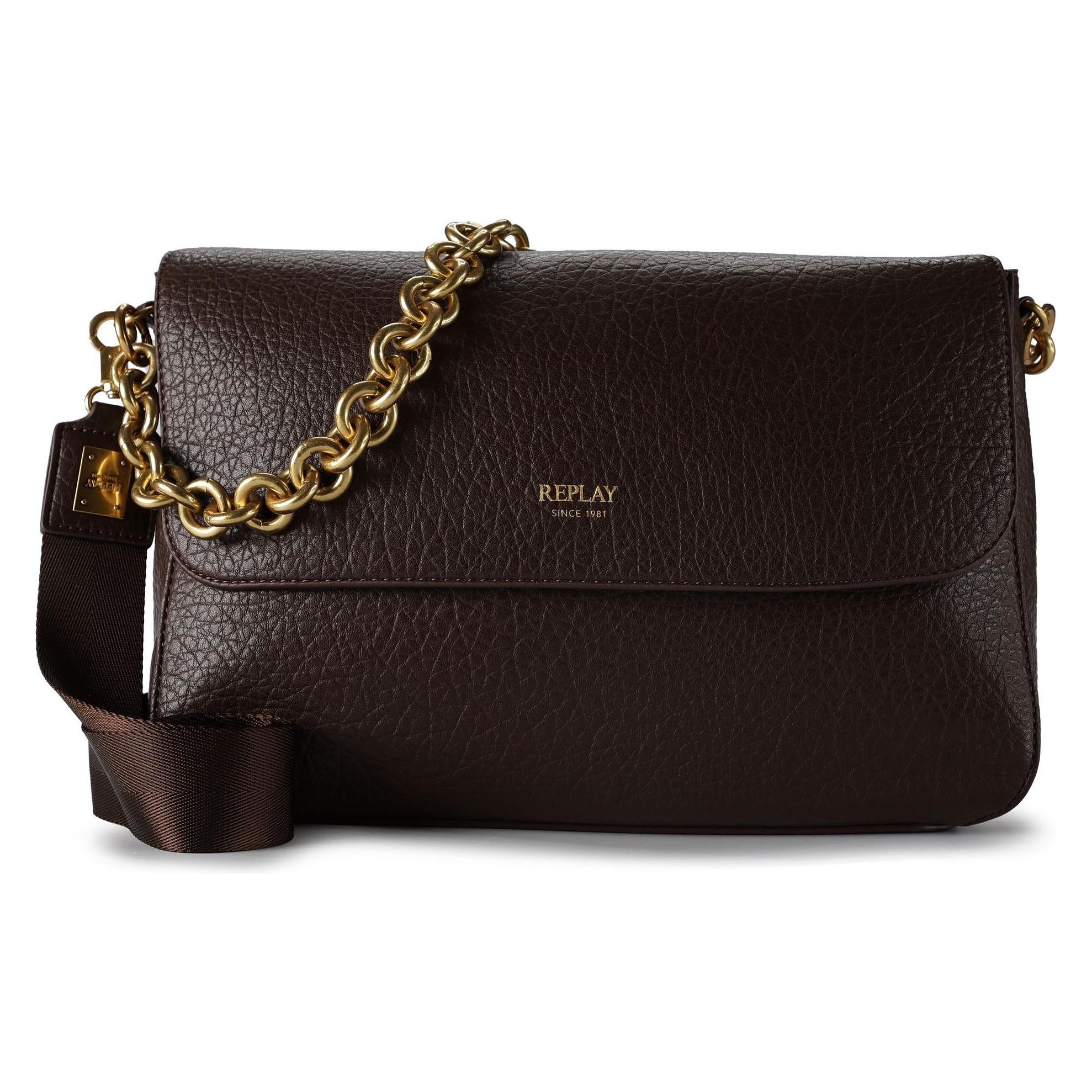 Replay, Damen, Handtasche, Handtasche 28 Cm, Braun