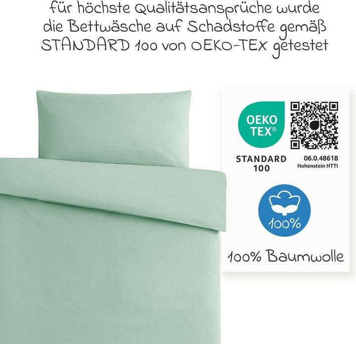 Actual product image Makian Babybettwäsche & Bettsets Bettwäsche 100 x 135 cm / 40 x 60 cm - Uni