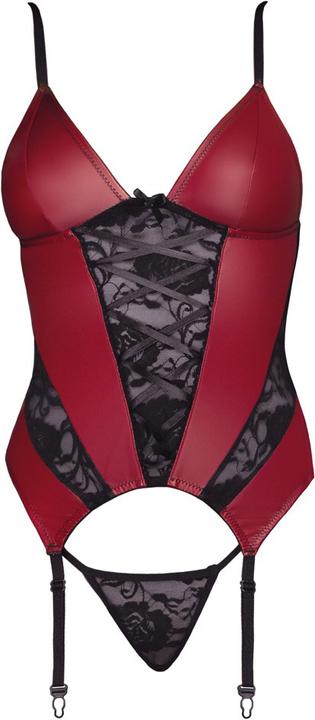 Produktbild Cottelli Collection Strapshemd rot/schwarz XL (XL)