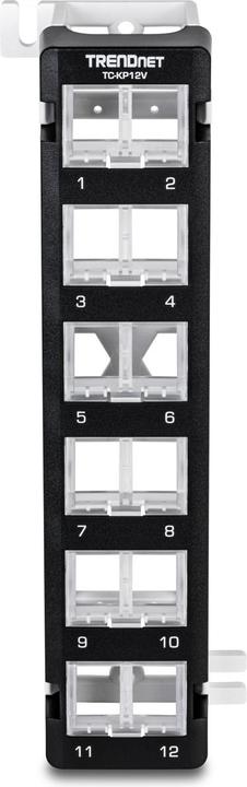 Actual product image Trendnet Keystone Patch Panel TC-KP12V 12-Port Blank Angled Wall