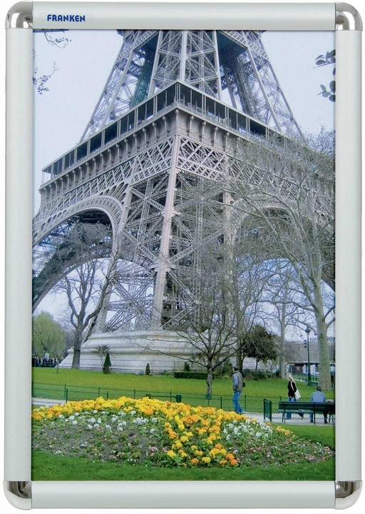 Produktbild Franken Plakatrahmen DIN A3, 25 mm Rahmenprofil silbereloxierter Aluminium-Klapprahmen, Kunststoffecken (A3)