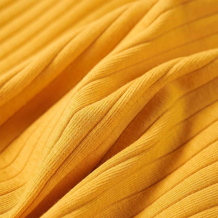 Produktbild vidaXL Kinder-Langarmshirt Ocker 116,Material: 95 % Baumwolle. 5