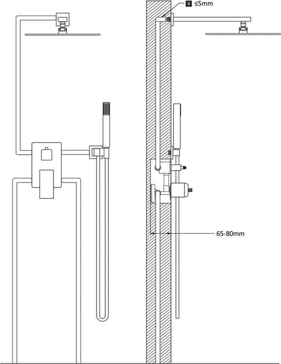 Actual product image vidaXL Duschsystem