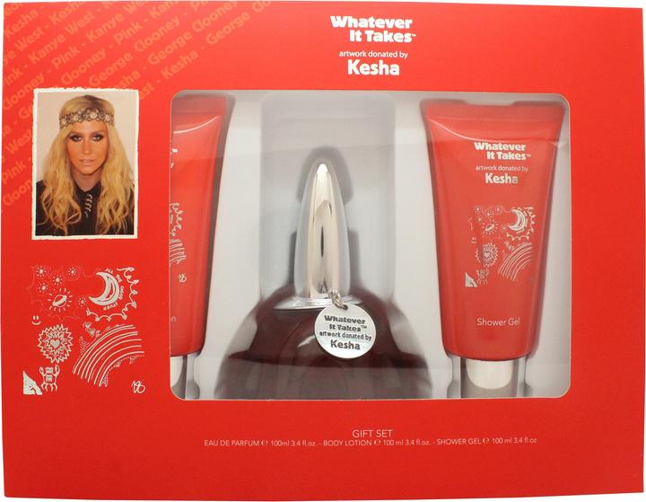 Actual product image Kesha Whatever It Takes 3 Piece Gift Set: Eau De Parfum, Body Lotion, and Shower Gel 100ml (Perfume set)