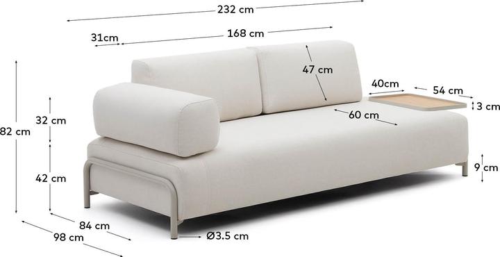 Actual product image Kave Home Compo (3-seater)