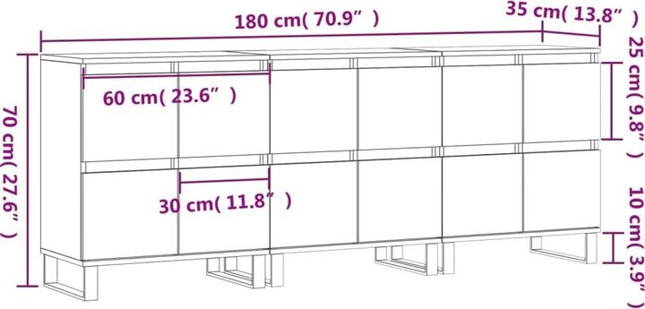 Image du produit vidaXL Sideboard (180 x 35 x 70 cm)