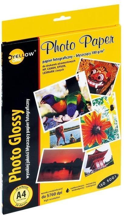 Immagine prodotto Yellow One Carta fotografica singola gialla per stampanti A4 (350124) (180 g/m², A4, 20 pz.)