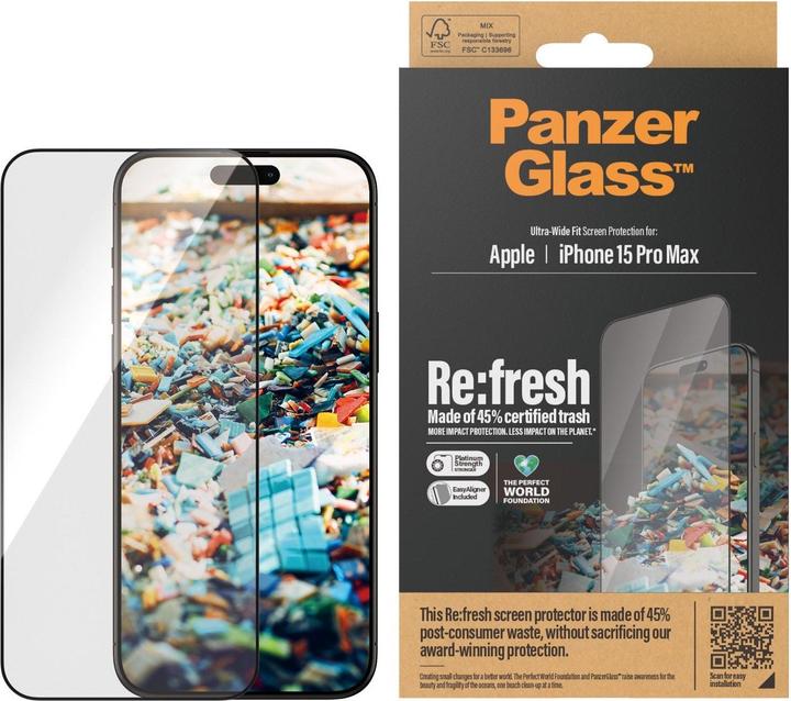 Actual product image PanzerGlass Re:fresh (1 pcs., Apple iPhone 15 Pro Max)