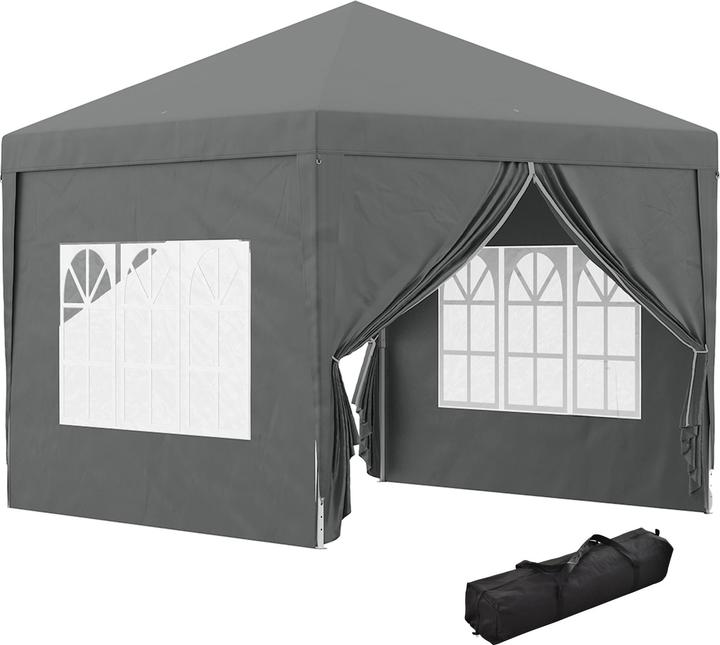 Produktbild Outsunny Pavillon Polyester, Stahl Grau (295 cm, 295 cm)